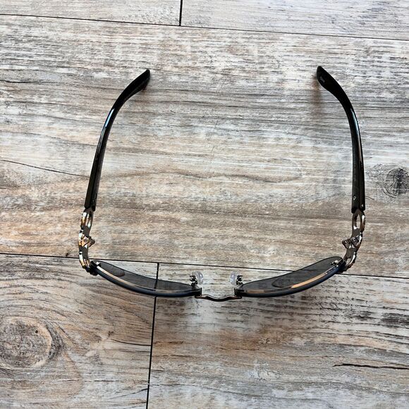 Piranha Rimless Sunglasses Black Gradient Crystal Side Y2K Glam Vintage main image 7